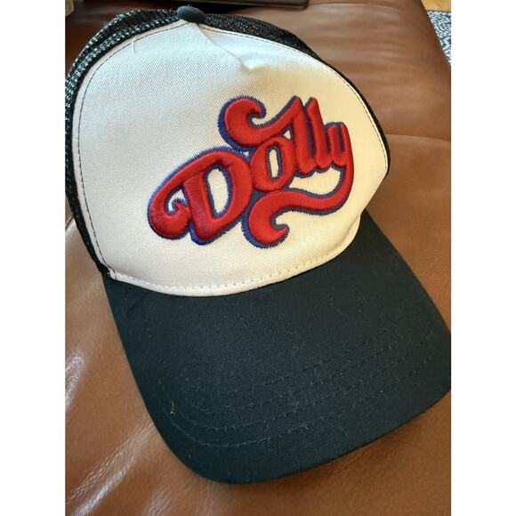 Dolly Parton Dolly Trucker Hat SnapBack Black White Red Logo - Picture 1 of 2